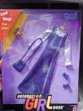 Mattel Generation Girl Tori 1999 Gear Purple Dress Outfit with Silver Accents